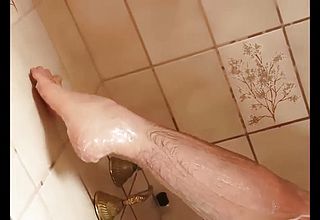 Hairiest Gams ever On a doll in the Bath